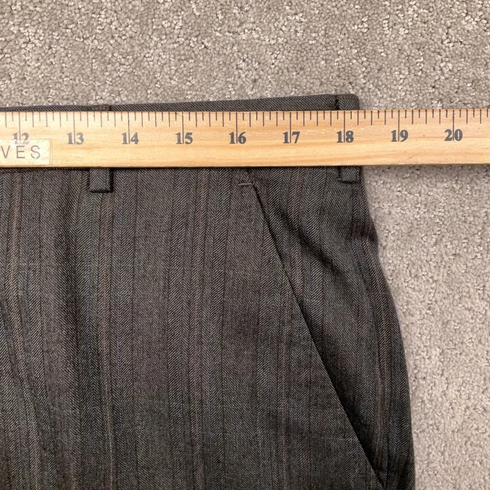 Hart Schaffner Marx Suit Mens 44R Gray Herringbone Pinstripe Heritage Career‎
